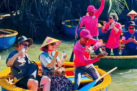 Da Nang: Barco Cesto en el Bosque de Cocoteros, Puesta de Sol y Ciudad de Hoi An