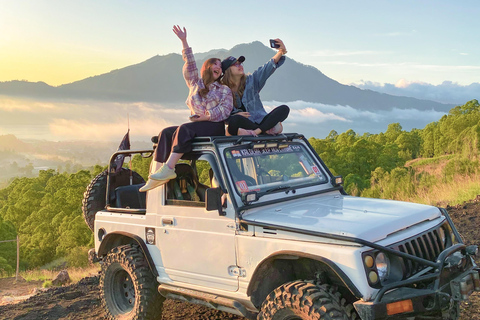 Bali: Mount Batur Sunrise Jeep Tour with Optional Add-Ons Mount Batur Jeep Sunrise with waterfall Round Trip