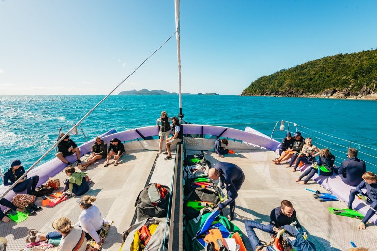 Vanuit Airlie: Whitsundays dagvullende catamarantrip