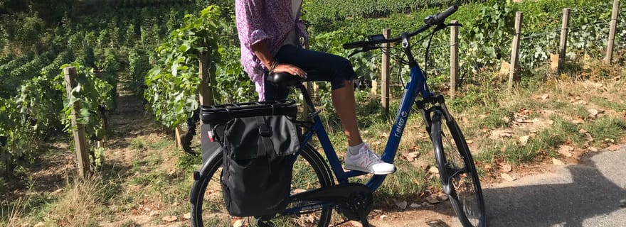 Balade d'Angélique en vélo électrique en Champagne