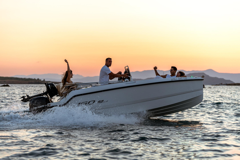 Chania City: No-License, Self-Drive Premium Boat Rental