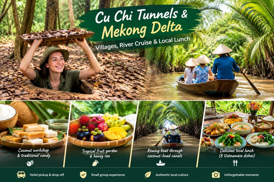 Ho Chi Minh: Cu Chi Tunnels, Mekong River & Coconut Village