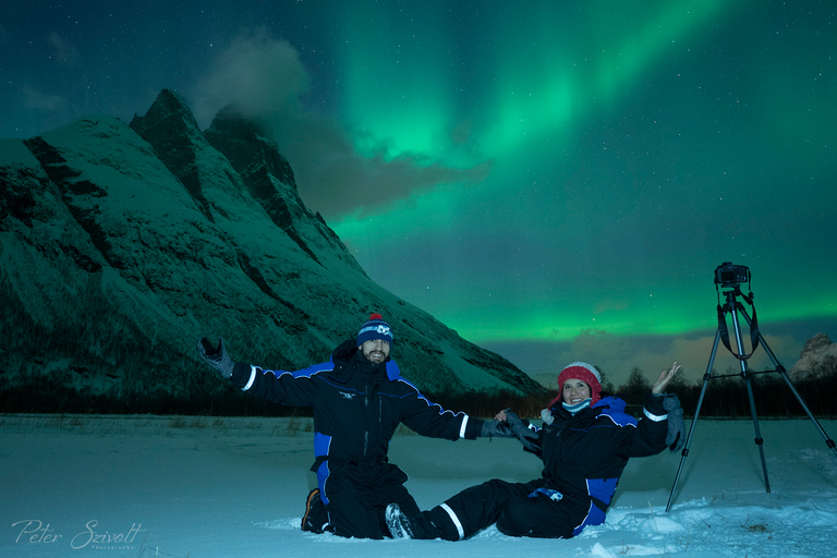 Tromsø : Excursion aux aurores boréales avec dîner et boissons chaudesTromsø : Visite des aurores boréales avec dîner et boissons chaudes