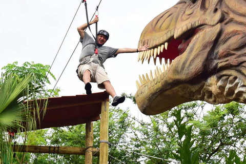 Foz do Iguaçu Tree climbing and zip-lining at Dino Adventure