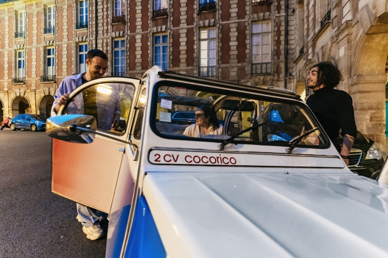 Discover Paris by Night in a Vintage Car with a Local Illuminations in a Vintage 2CV