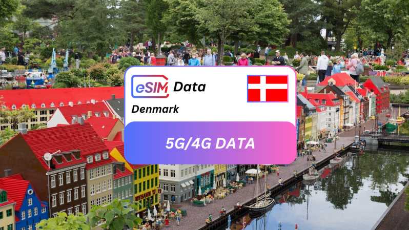 Billund: Sømløs eSIM-dataplan for reisende i Danmark