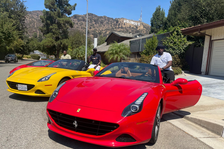 Hollywood: Hollywood Sign Ferrari Tour with Option to Drive Be driven 30min Ferrari (1 guest)