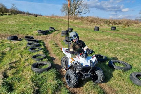 Stirling: Quad Biking Adventure with Instructor Juniors quad riding 10-15 with an adult