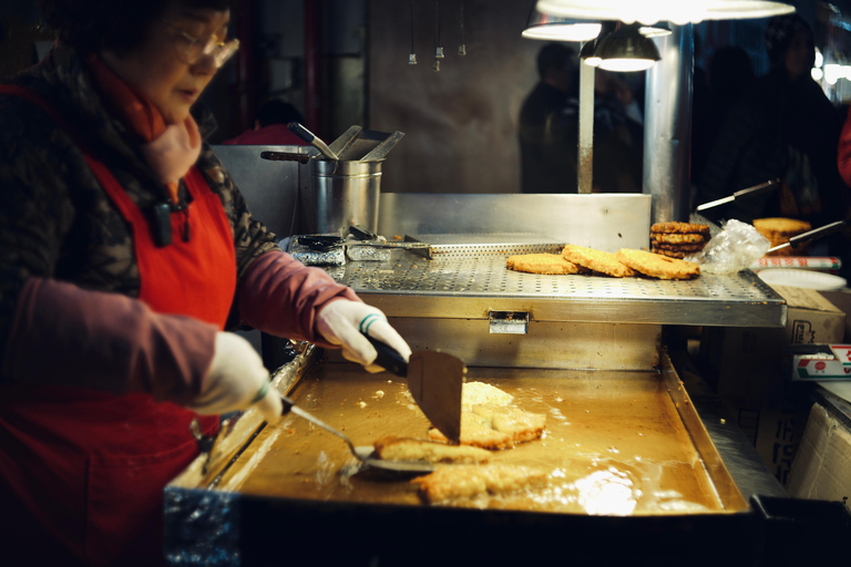 Streetfood op de markt van Ghwangjang en DongdaemunStreetfood in Ghwangjang en Dongdaemun Market