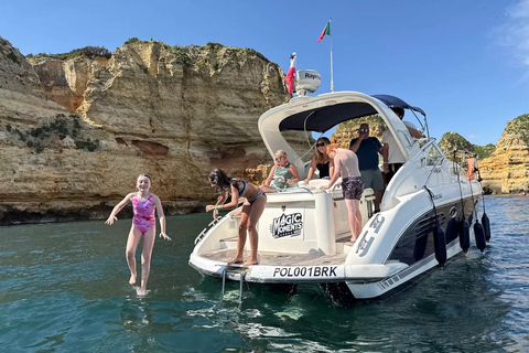 Lagos : bateau privé magique Ponta da Piedade Algarve PortugalLocation d&#039;un bateau privé pour une journée complète de 7 heures
