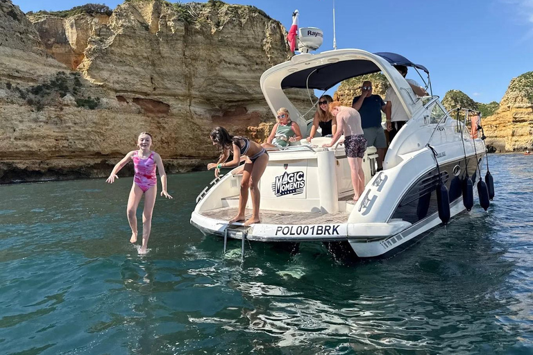 Lagos : bateau privé magique Ponta da Piedade Algarve PortugalLocation d&#039;un bateau privé pour une journée complète de 7 heures