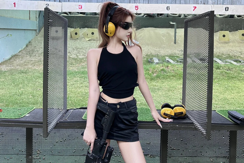 Aventura en el campo de tiro del ejército de Bangkok y visita a una tostadora de caféTiro con .38×25 y .22×50 (1-3 personas) + café de bienvenida