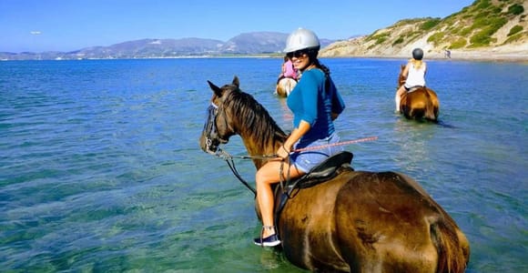 Zakynthos: Horseback Riding in the Sea & a Swim with a Horse