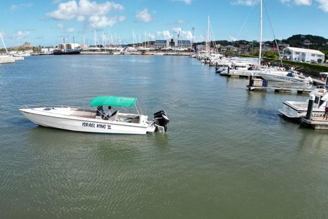 St. Lucia: Private Bootstour nach SoufriereHalbtags 25&#039; Schnellboot &quot;Israel King&quot;