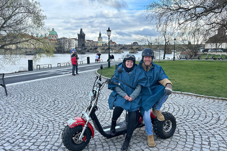 Prag kloster och panoramautsiktspunkt Elektrisk trike-tur1,5 timmar: 2 personer på 1 Trike