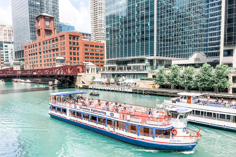 Chicago: Crociera sul fiume dell&#039;architettura e tour in autobus Hop-on Hop-off