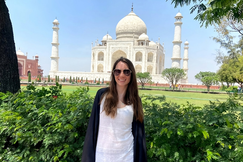 Delhi: Taj Mahal en Agra Fort Tour per auto met maaltijdoptieZonder toegangskaarten en maaltijd