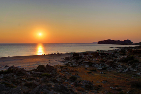 Desde Chania:Excursión a Falassarna por la mañana o al atardecerPuesta de sol en Falassarna