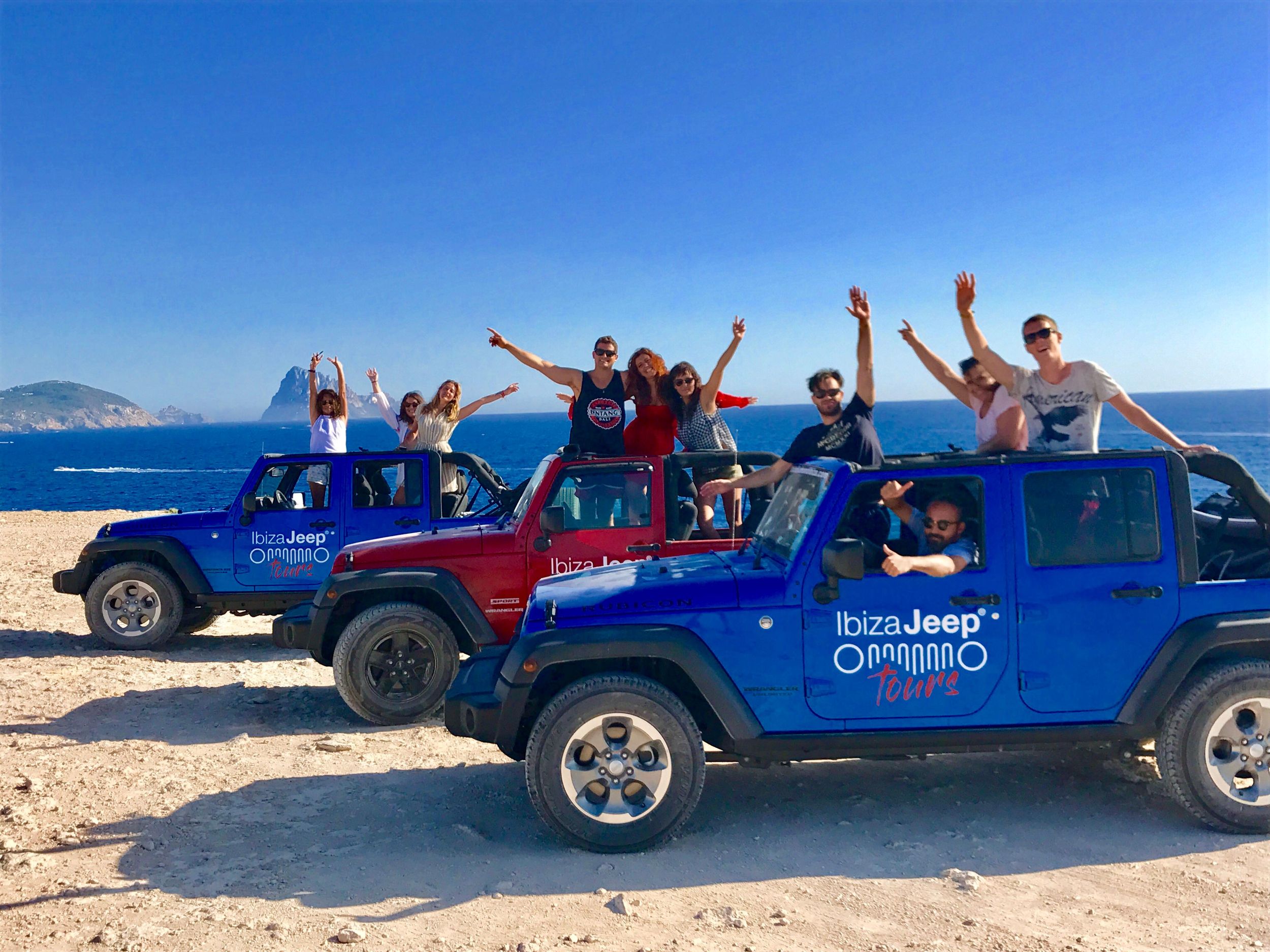 Ibiza: Private Jeep-Wrangler-Tour & Mittagessen am Strand.