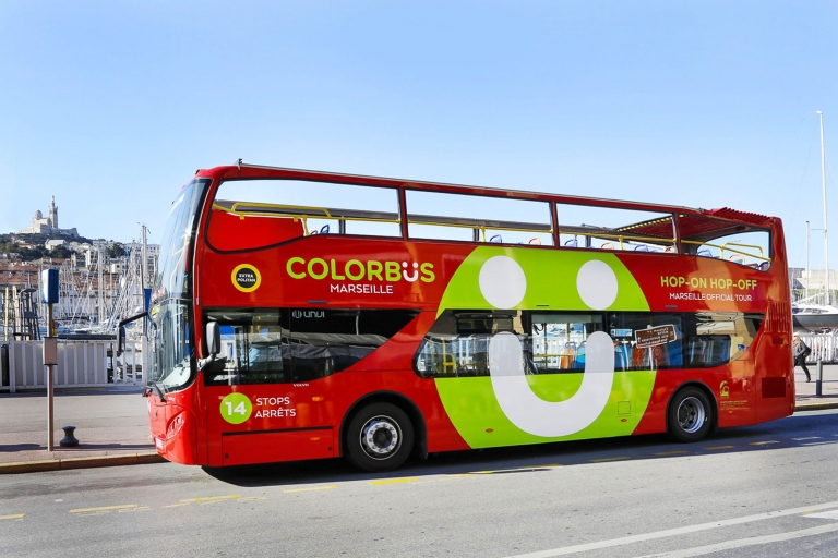 Marsylia: Panoramiczna wycieczka autobusem Colorbus Hop-On Hop-OffCzerwona linia Colorbus