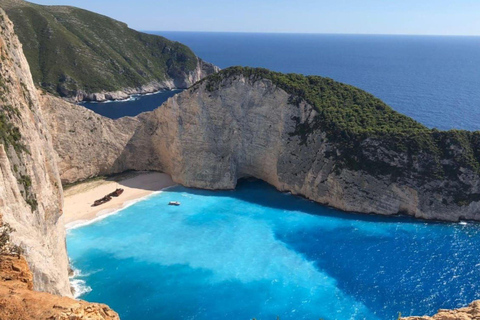 Zakynthos: Boat Tour to Navagio Shipwreck Beach and the Blue Caves Zakynthos: Boat Tour to Navagio Shipwreck Beach and the Blue Caves with Pick-up
