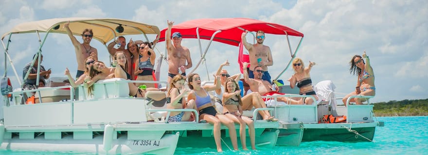 Excursion en bateau aux ruines mayas de Chacchoben et à la lagune de Bacalar