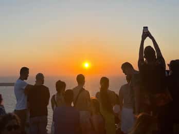 Santorini: Halvdagstur på ön med snacks och drycker