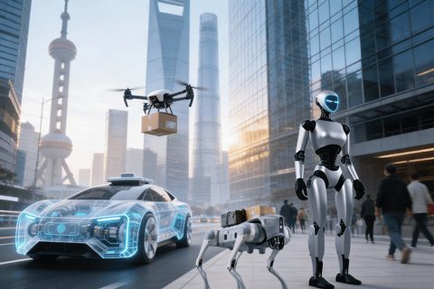 Shanghai Tech Tour: Driverless Taxi, Drone Delivery & Robots