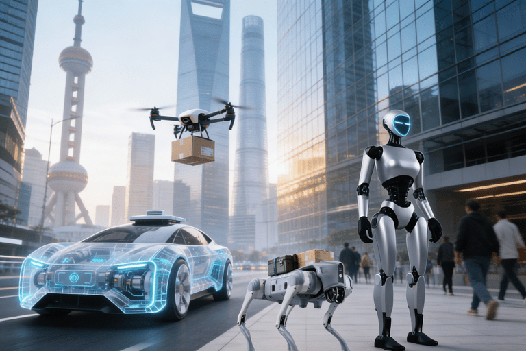 Shanghai Tech Tour: Driverless Taxi, Drone Delivery & Robots