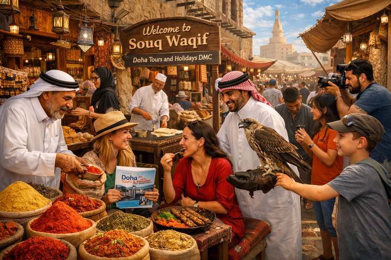 Doha: World Cup Stadium, Souq Waqif & Villaggio Gondola Ride Guide Tour with Native-Speaking Guide