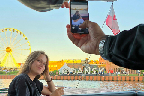 Gdańsk: Eko Rejs po Motławie o zachodzie słońca z Prosecco