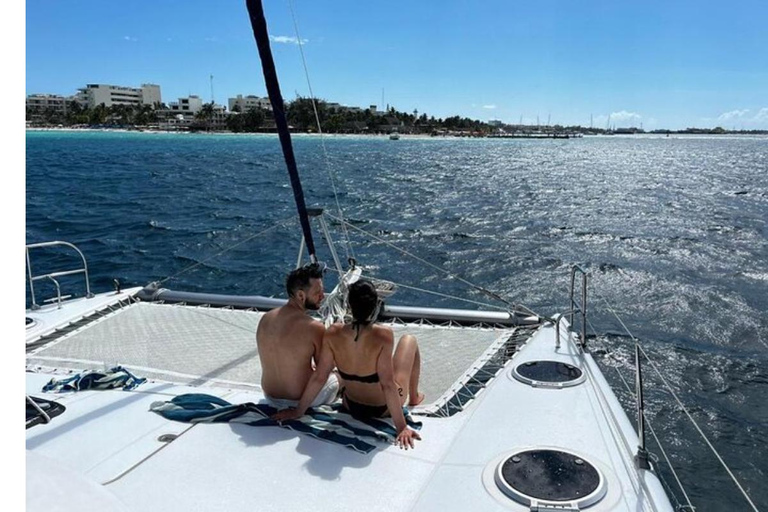 Isla Mujeres Premium Catamaran Tour with Hotel Pickup