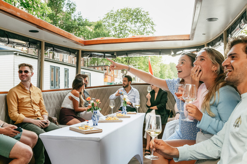 Amsterdam : Croisière classique avec option fromage et vinLieu de rendez-vous à la gare centrale sans fromage ni boissons