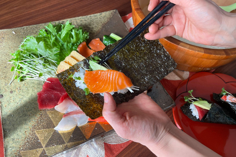 Japanese Home CookingClass Near TokyoTower + SupermarketWalk TemakiSushi