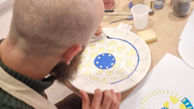 Enna: Schilder je eigen Siciliaanse keramische schaal