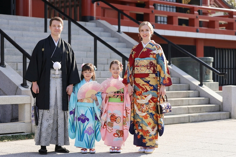 Tokyo: Asakusa Kimono Rental with Hairstyling & Photoshoot Female Basic Packages