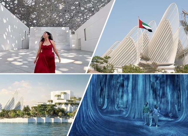 From Dubai: TeamLab, Louvre, & Zayed National Museum Tour