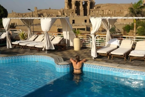 Desde Asuán: Crucero por el Nilo de 4 días y 3 noches con globo aerostático