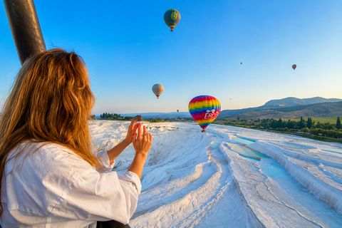 Pamukkale: Sunrise Hot Air Balloon Flight w/Certificate Private Pamukkale Hot Air Balloon Ride
