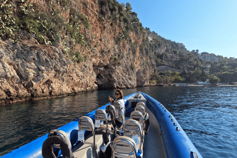 Nice: Mala Caves, Villefranche & Snorkeling Boat Tour