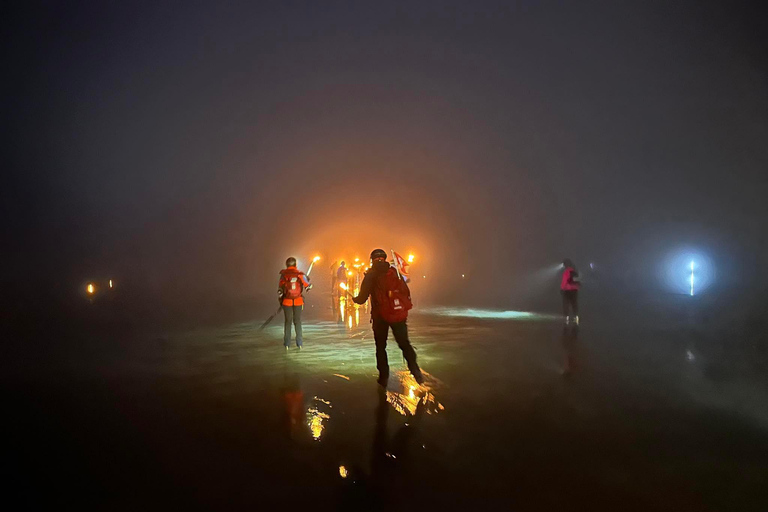 Stockholm: Ice Skating with fire & chance of Northern Lights
