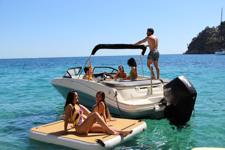 Private Boat Sightseeing Tour, Captain, Fuel, Drinks, Snorkel, Paddle Surf included Mallorca: 6-Hour Luxury Private Sightseeing Tour on a Bayliner VR6