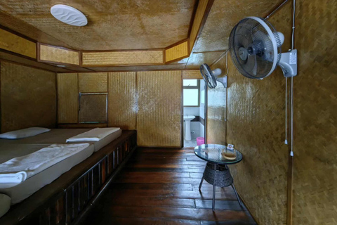 Khao Sok: Overnight Cheow Lan Lake Floating Raft House Join: Raft House Double Fan Room/Private Toilet - Coral Cave