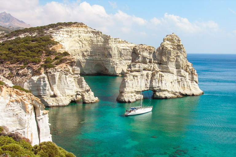 Adamas: Milos & Polyaigos Full-Day Sailboat Tour with Lunch Adamas: Milos and Polyaigos Full-Day Cruise with Lunch
