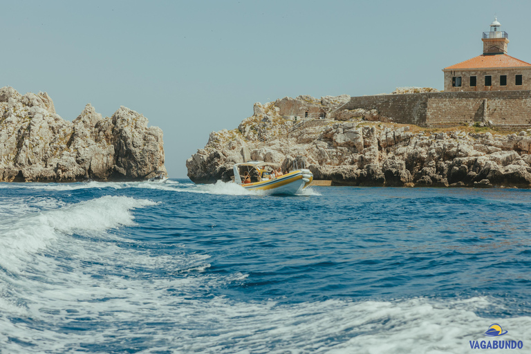 Dubrovnik: Blå grottans eftermiddagstur med motorbåt och dryck