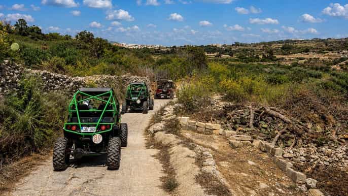 Malta: Heldagstur med buggy, lunch och badstopp
