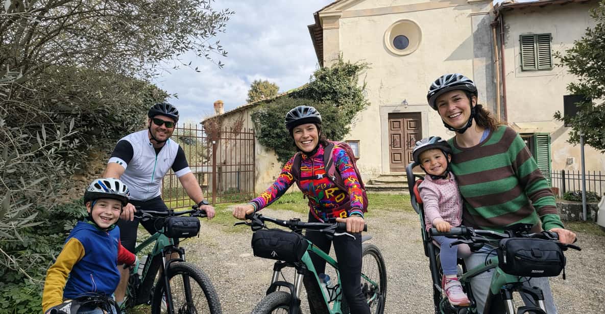 Afbeelding 2 van Begeleide e-bikerit voor het gezin: Toscaanse lunch en spelletjes aan de rivier