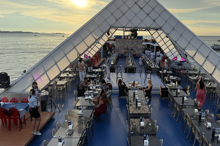 Ocean Sky Pattaya Sunset Dinner Cruise Experience Sunset Dinner Cruise Pattaya with Buffet, Show, and Sea View