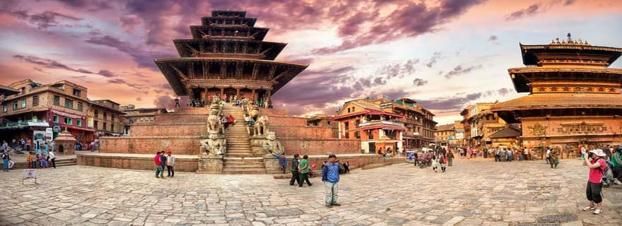 Place Durbar de Bhaktapur et Stupa de Boudhanath