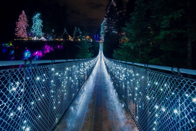 Visit Vancouver and Capilano Suspension Bridge Canyon Lights in Vancouver, British Columbia